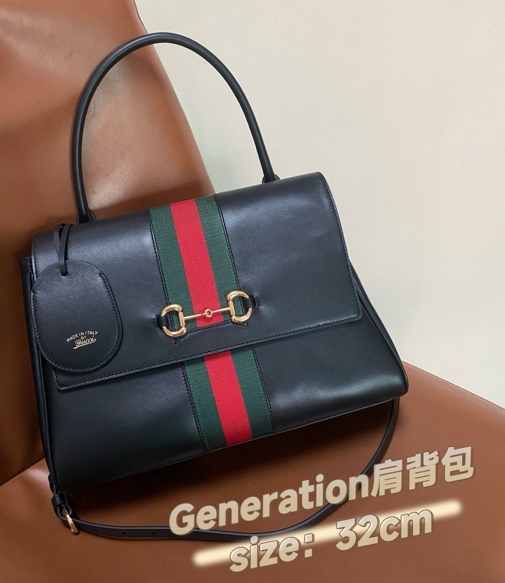 GUCCI Paparazzo Medium Top Handle Bag Leather #383705