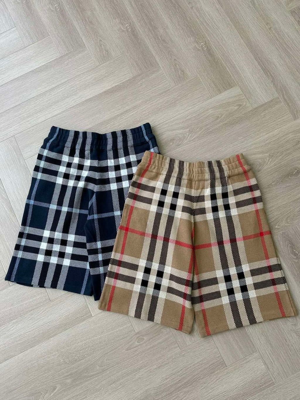 Burberry Men's Summer Colour Block Check Full Print Mid Waist Elasticated Shorts Pants #99537