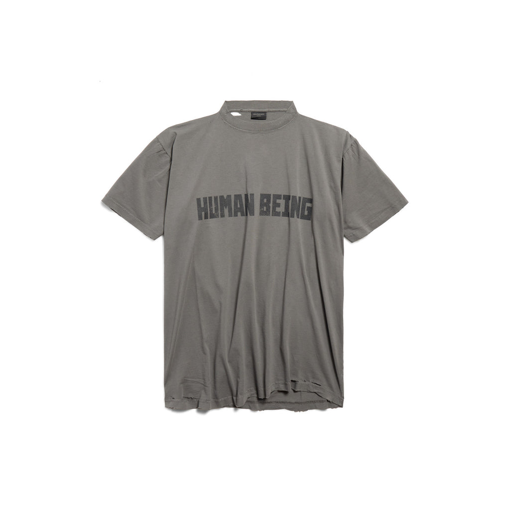 Men Women HUMAN BEING SHIFTED Summer Round Neck Short Sleeve Cotton Solid Color T-Shirt Ngvp #1418