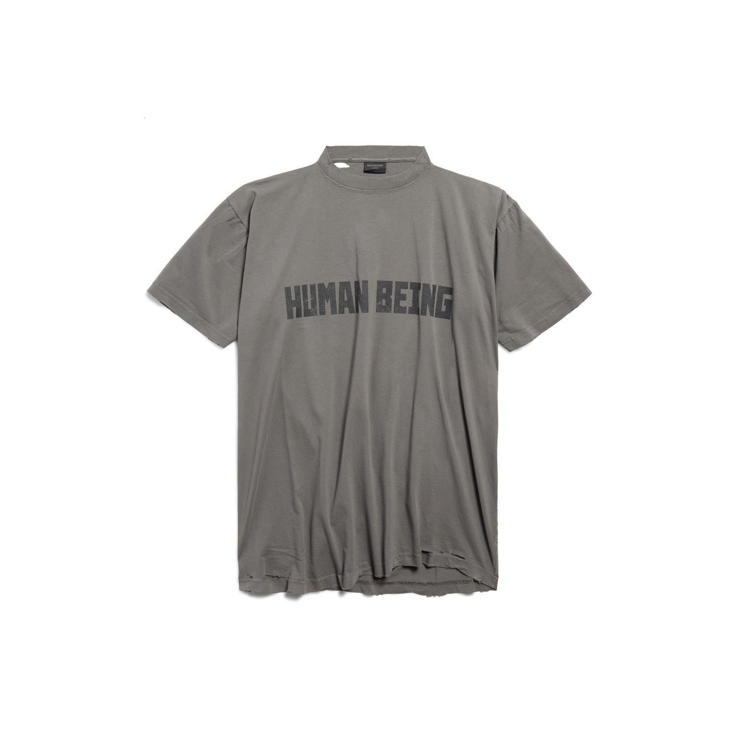 Men Women HUMAN BEING SHIFTED Summer Round Neck Short Sleeve Cotton Solid Color T-Shirt Ngvp #1418