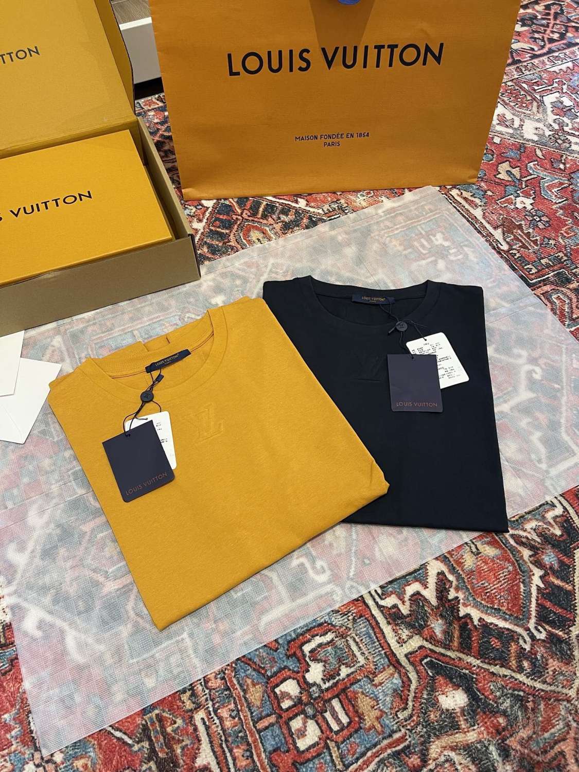 Louis Vuitton Men's Summer Solid Color Embroidered Logo Round Neck Cotton Short Sleeve T-Shirt #74122