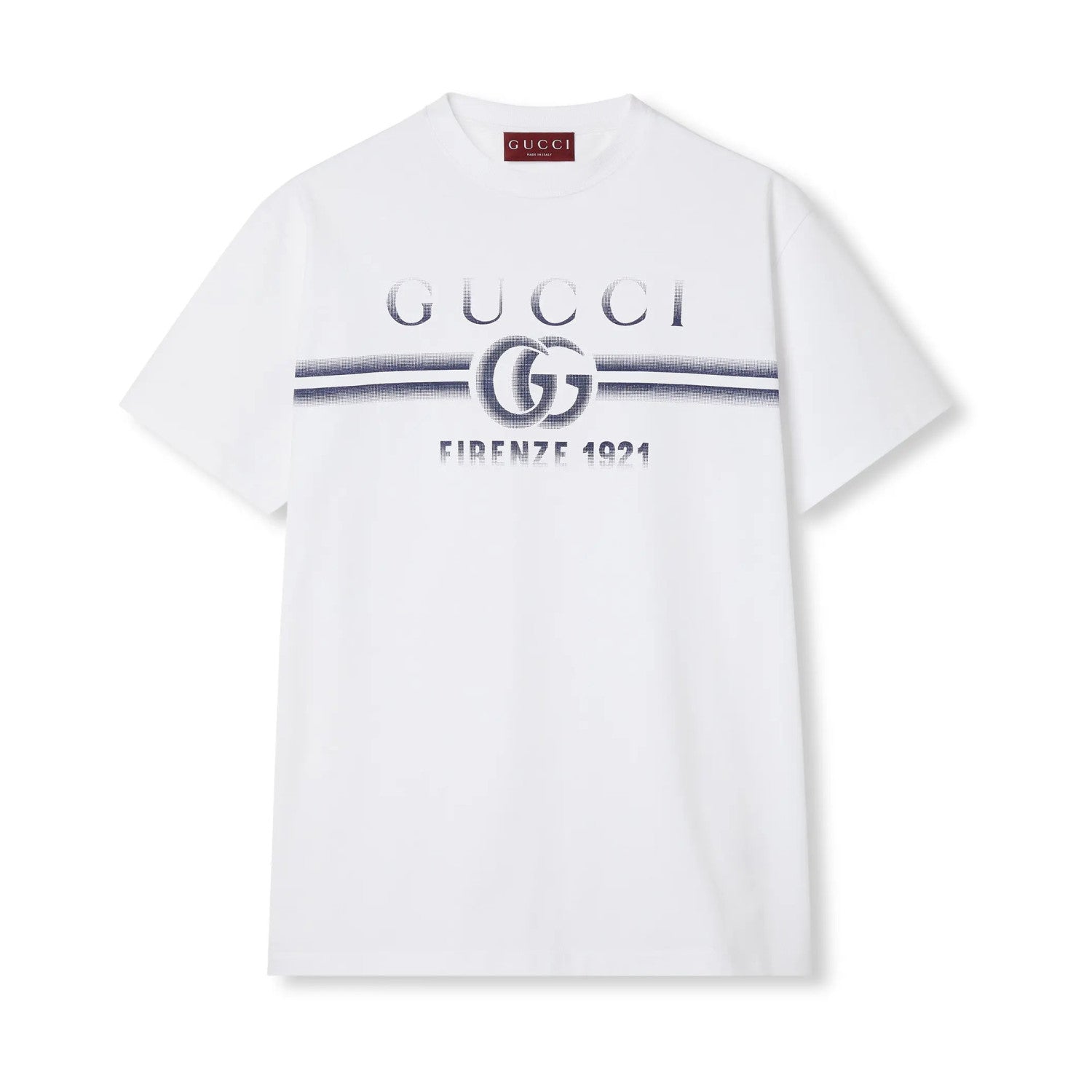Gucci Men's Summer Letter Logo Print White Round Neck Short Sleeve T-Shirt #72297