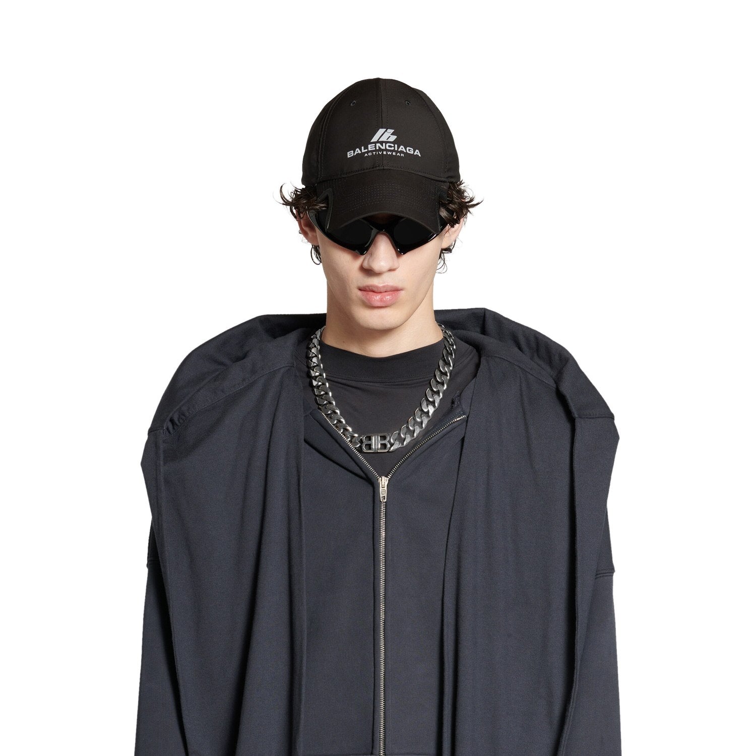 Balenciaga Men's Women's Spring And Autumn Cotton UNITY Sports Icon Incognito Zipper Patchwork Loose Long Sleeve Hoodie Sweatshirt Ngvp #9197
