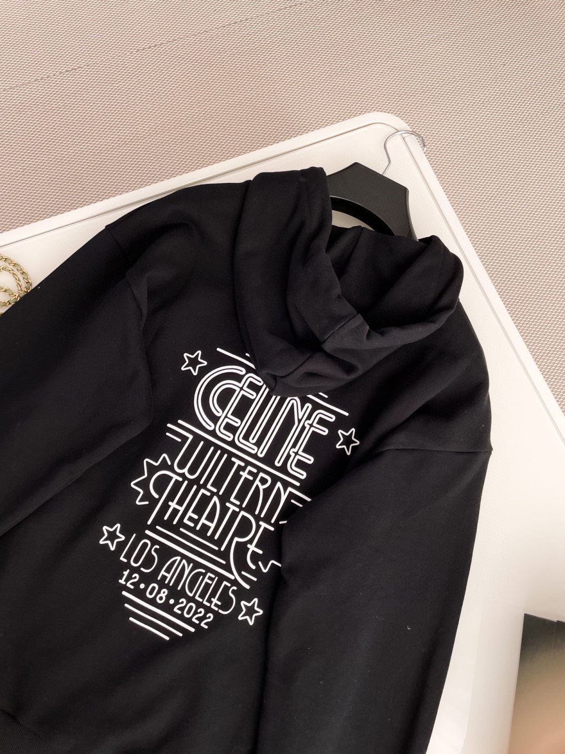 Celine  WILTERN Black Printed Hooded Sweater #21896