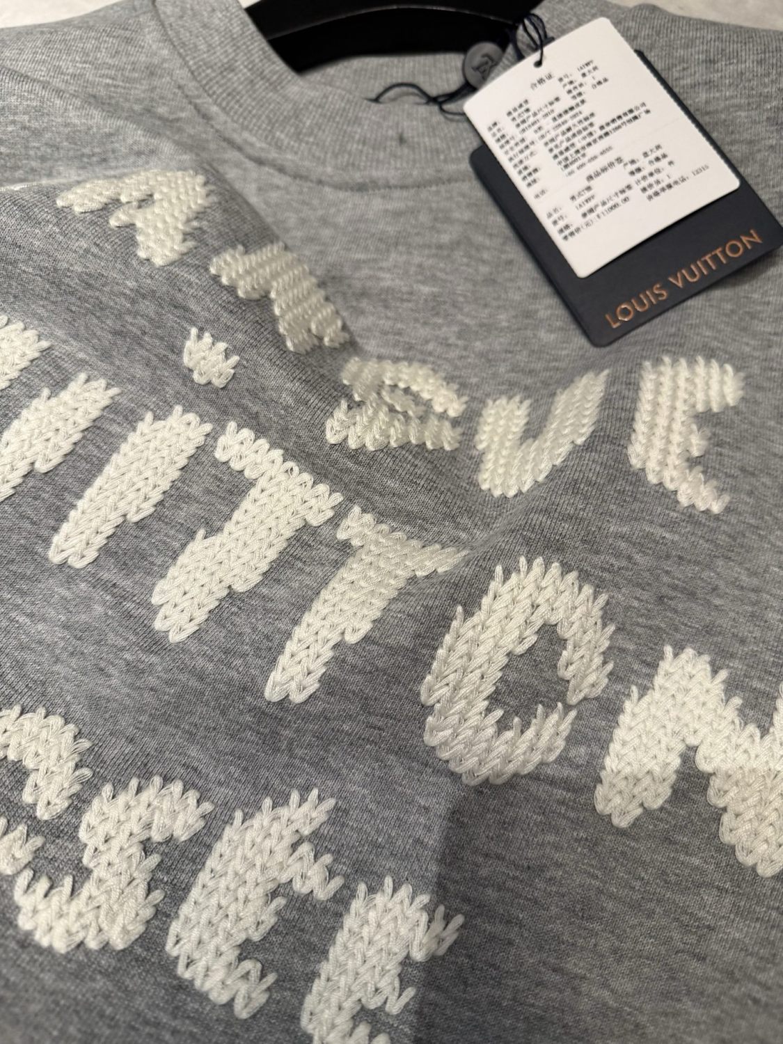 Louis Vuitton Men's Spring/fall Casual Solid Color Crewneck Long Sleeve Sweatshirt With Embroidered Logo Sweatshirt #79166