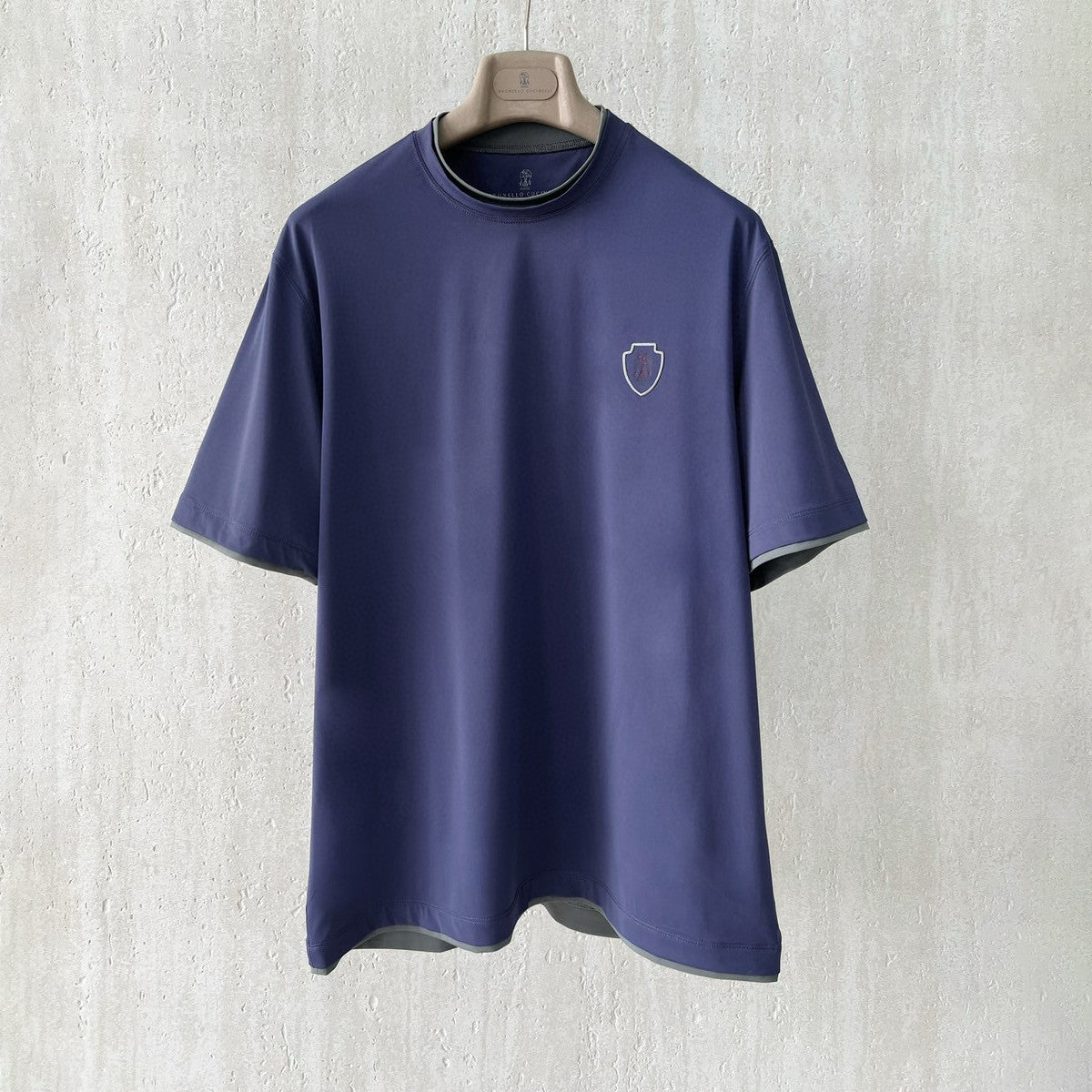 Brunello Cucinelli Men's Summer Solid Color Round Neck Cotton Short Sleeve T-Shirt #76355