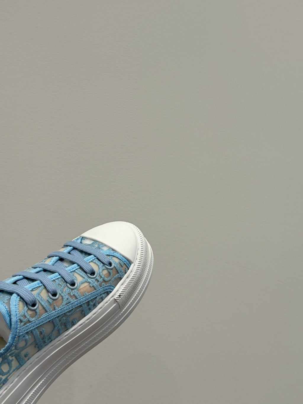 DIOR Walk n Dior Platform Sneaker Sky Blue Dior Oblique Embroidered Mesh #386883