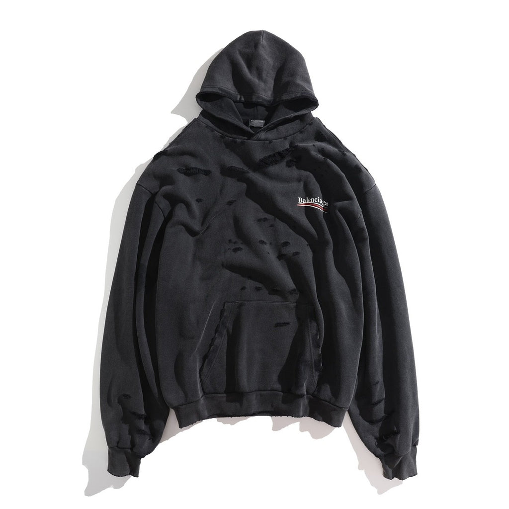 Balenciaga Men's And Women's Spring/Fall Fashion Casual Solid Color Letter Print Hooded Zipper and Hooded Pullover Long Sleeve Sweatshirt Jacket #78935