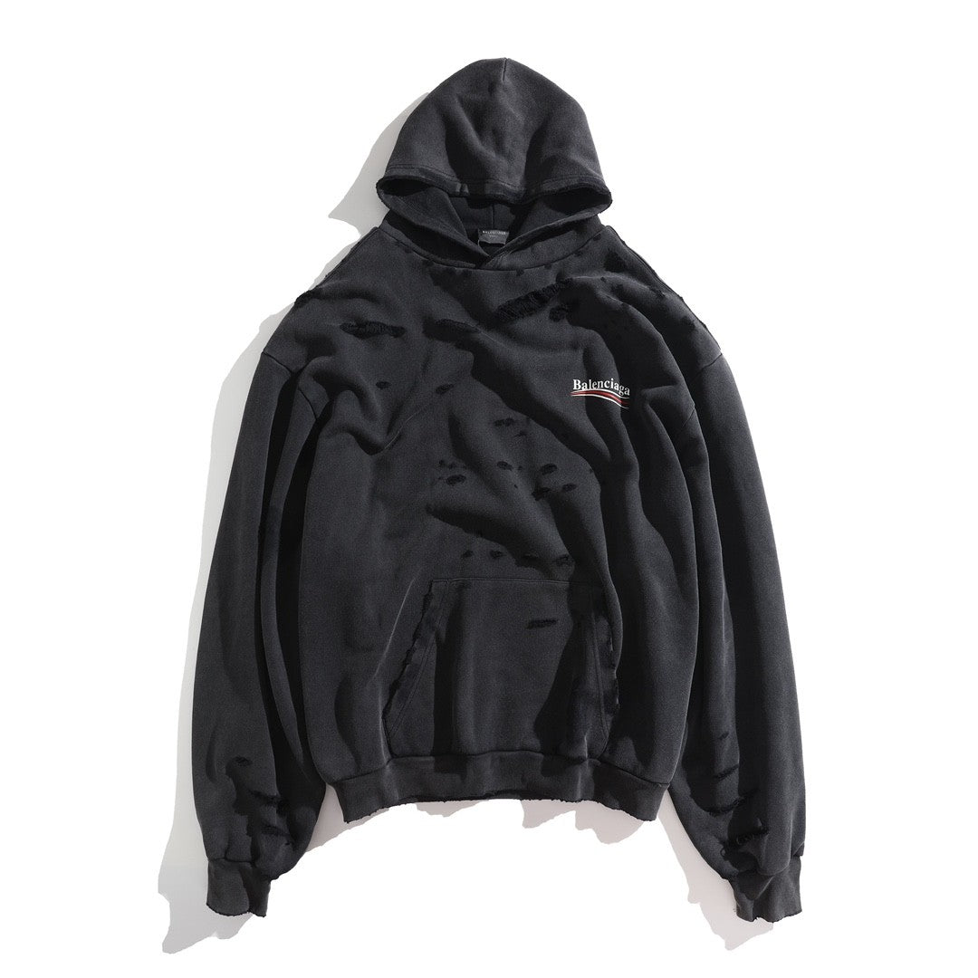 Balenciaga Men's And Women's Spring/Fall Fashion Casual Solid Color Letter Print Hooded Zipper and Hooded Pullover Long Sleeve Sweatshirt Jacket #78935