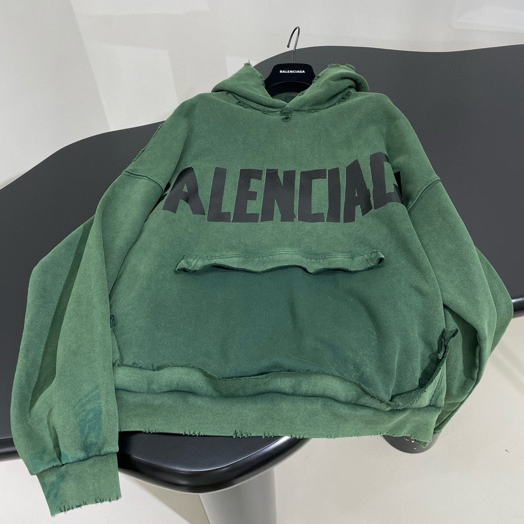 Balenciaga Men's Spring Autumn Logo Letter Print Cotton Loose Fit Hooded Sweatshirt Hoodie #99544