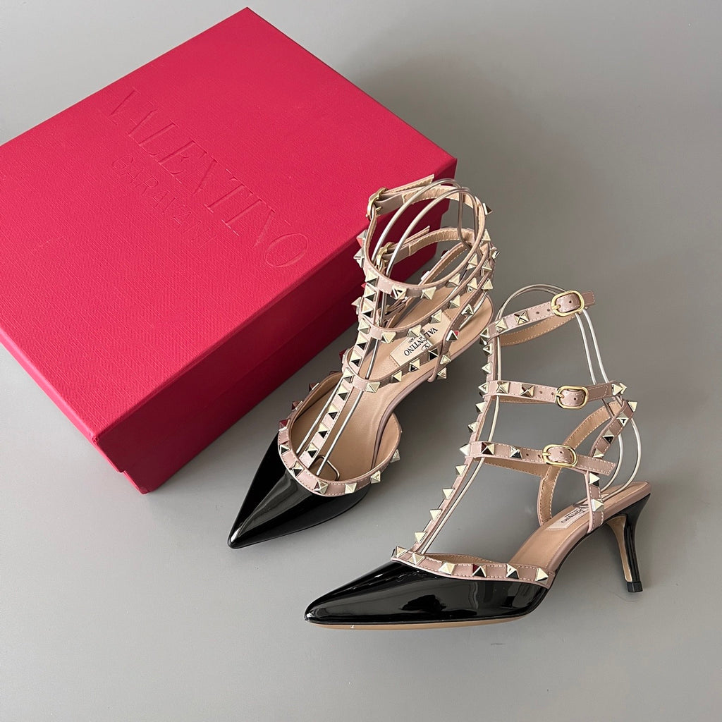 Valentino Rockstud Caged Pump 65mm Poudre #334615