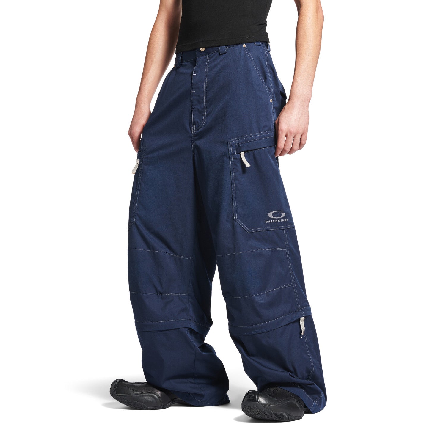 Balenciaga Men's Spring/Autumn Solid Colour Button Pocket Regular Fit Work Trousers Pants #77119