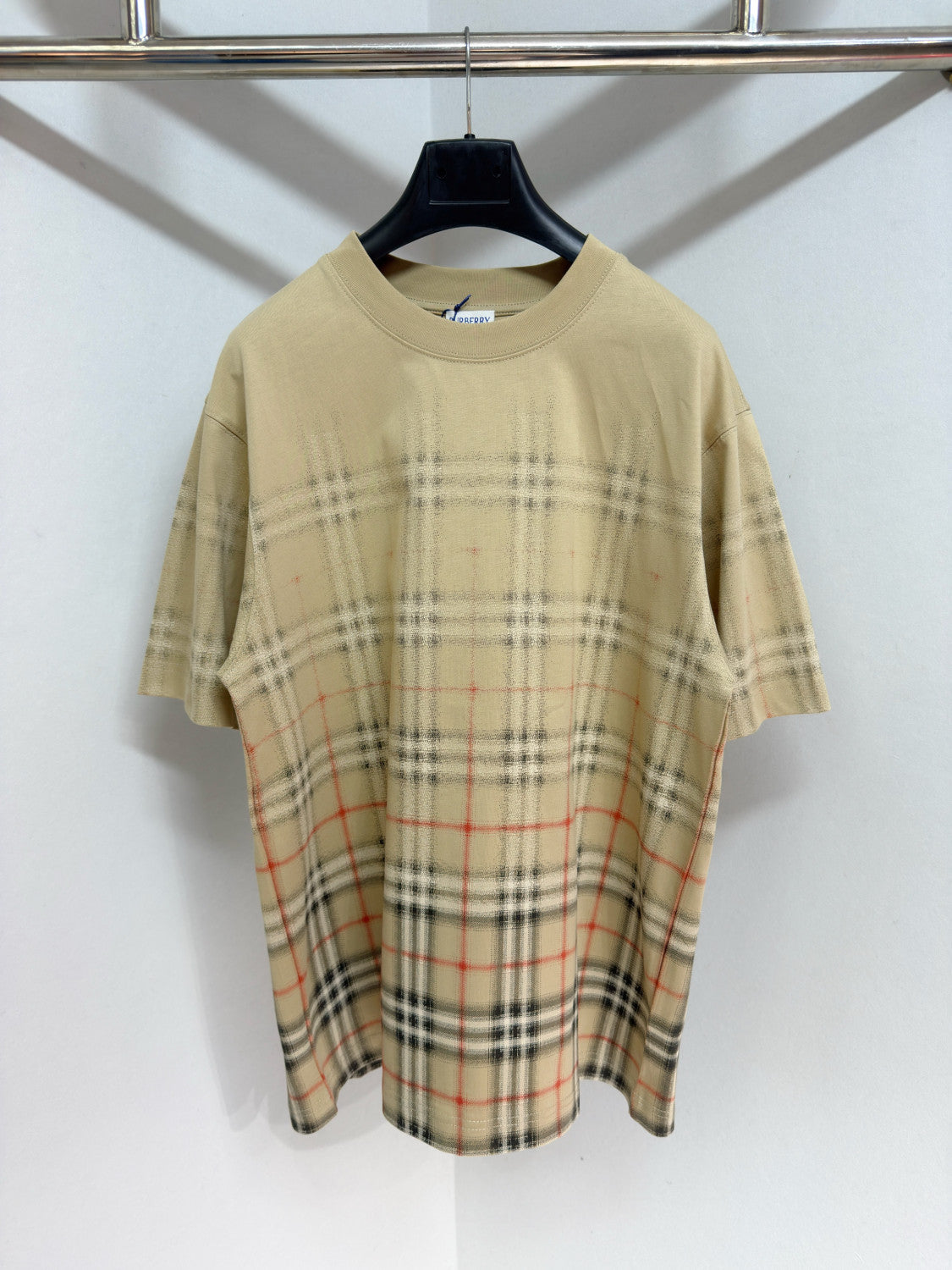 Burberry Men's Gradient Check Cotton T-shirt #335879