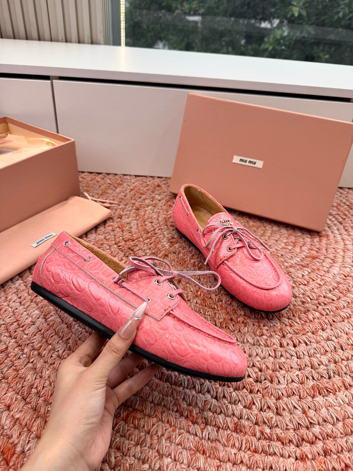 MiuMiu Mesh Mary Jane Shoes #383824