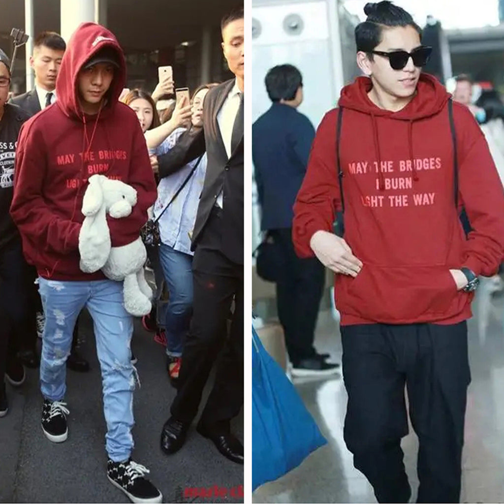Vetements Men's Red Letter Print Hooded Sweatshirt Spring and Autumn Fashion Trend High Street Pullover Hoodie Ngvp #9976