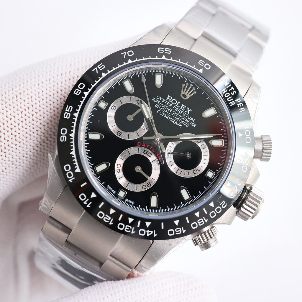Rolex Mens Rolex Dinatone Case Strap 904L Steel Mechanical Watch Black Dial Wristwatch ?#71588
