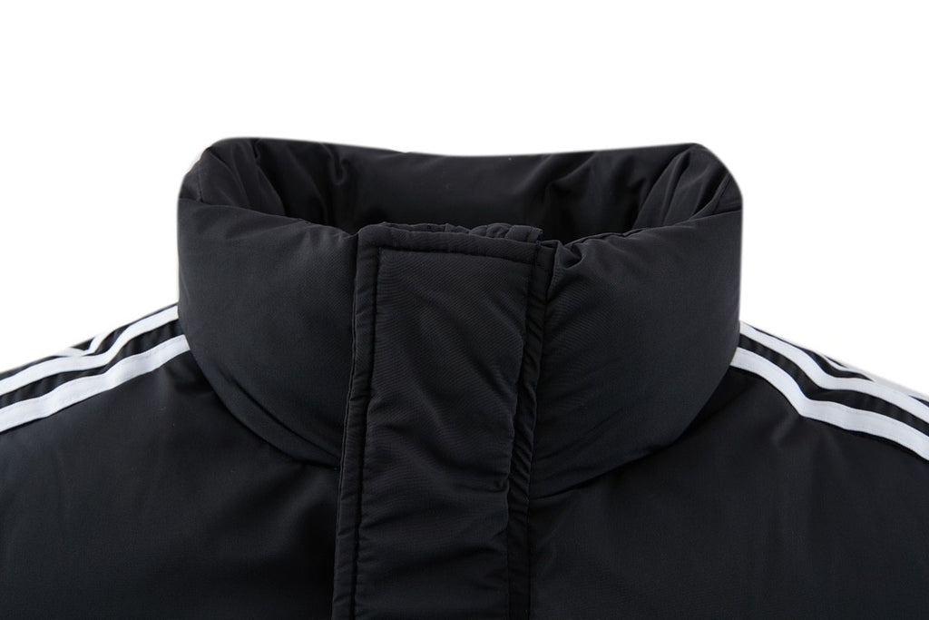 Balenciaga X Adidas Men's Winter Black Logo Print Stand Collar Puffer Down Jacket #73539