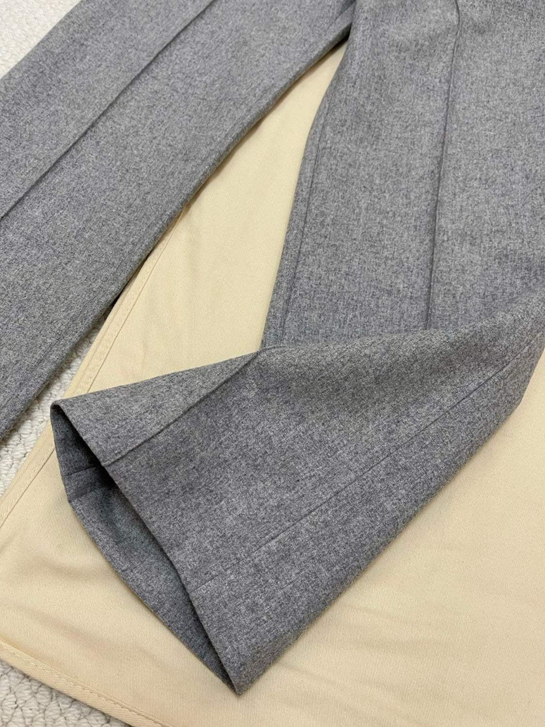 Louis Vuitton Men's Spring And Fall Solid Color Wool Fabric Drawstring Tie Casual Pants #76271