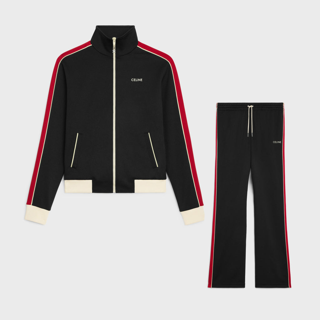 Celine Casual Zip-Up Track Jacket Trouser Set Suit #96227