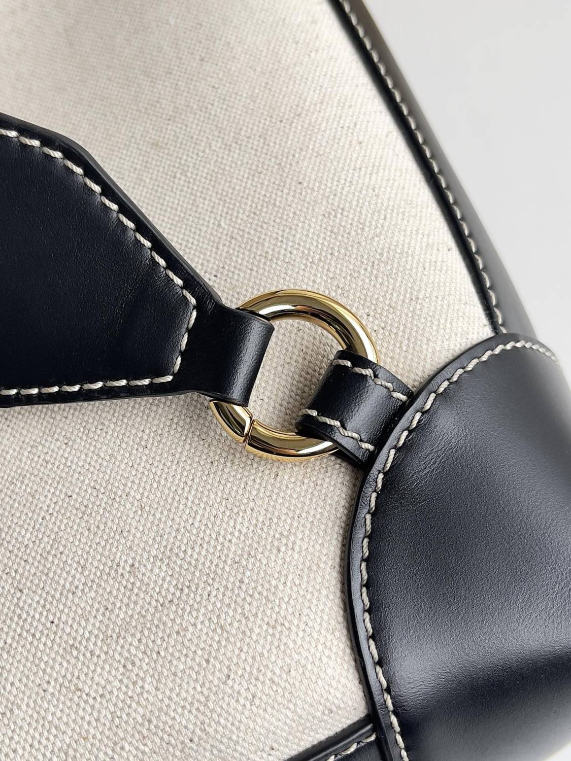 Bottega Veneta Women's Colorblocking Andiamo Leather Canvas Rucksack Tote Bag Bags #76523