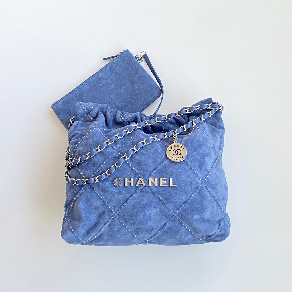 Chanel Women's Solid Colour Chain Shoulder Strap Denim Shoulder Tote Shopper Bags Bag #76917