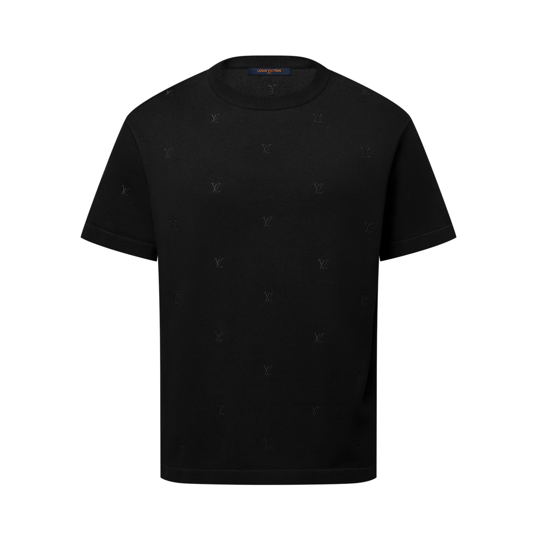 Louis Vuitton Men's Summer Solid Colour Embroidered Logo Print Round Neck Cotton Short Sleeve T-Shirt #76775