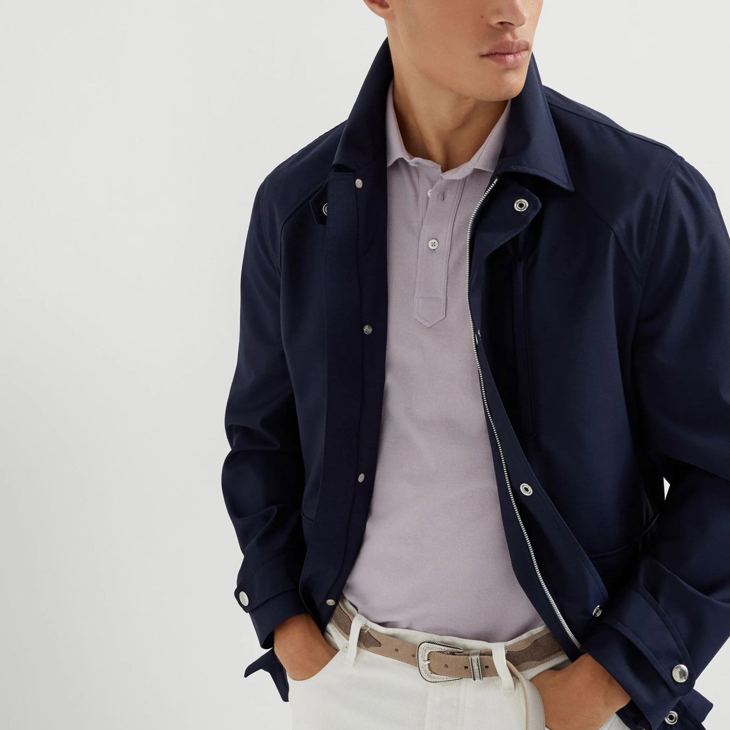 Brunello Cucinelli Men's Spring And Summer Fashion Shoulder Insert Sleeve Military Jacket Light And Comfortable Temperament Jacket Coat Ngvp #9961