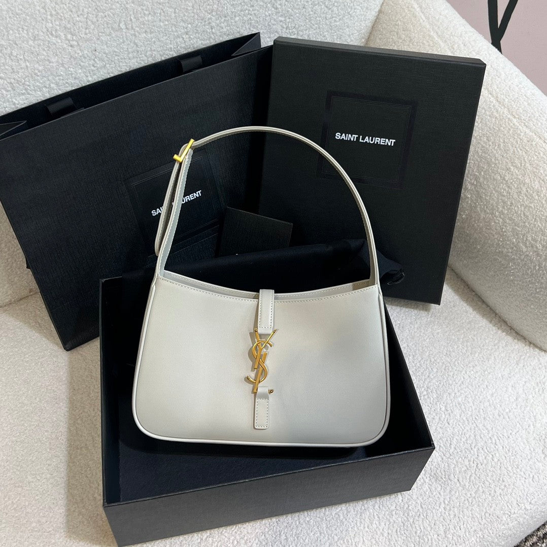 SAINT LAURENT LE 5 À 7 Women's Adjustable Shoulder Strap Solid Color Smooth Leather Shoulder Handbag Bag Bags #75551