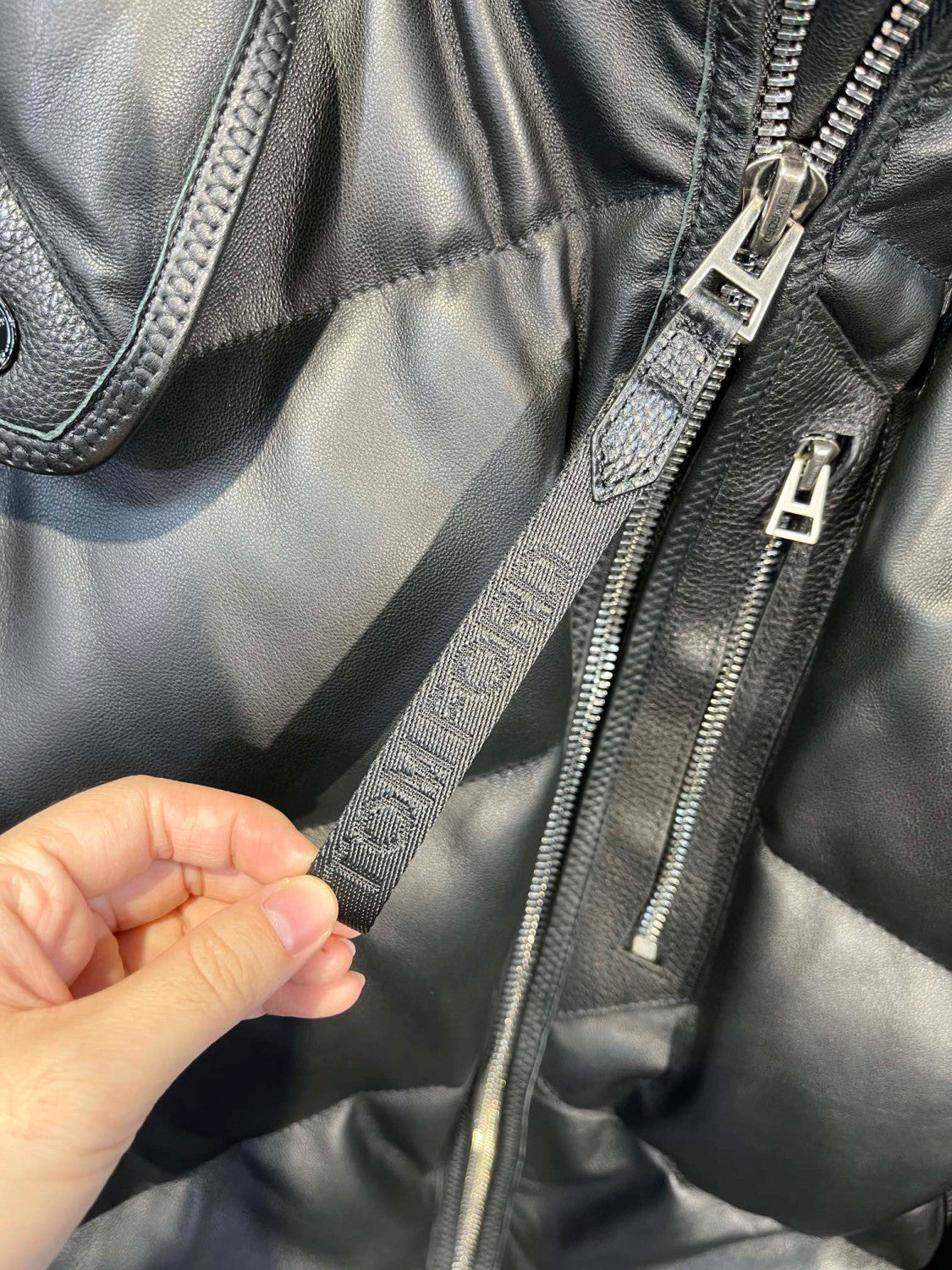 Tom Ford Black Leather Puffer Down Jacket Ngvp #6555