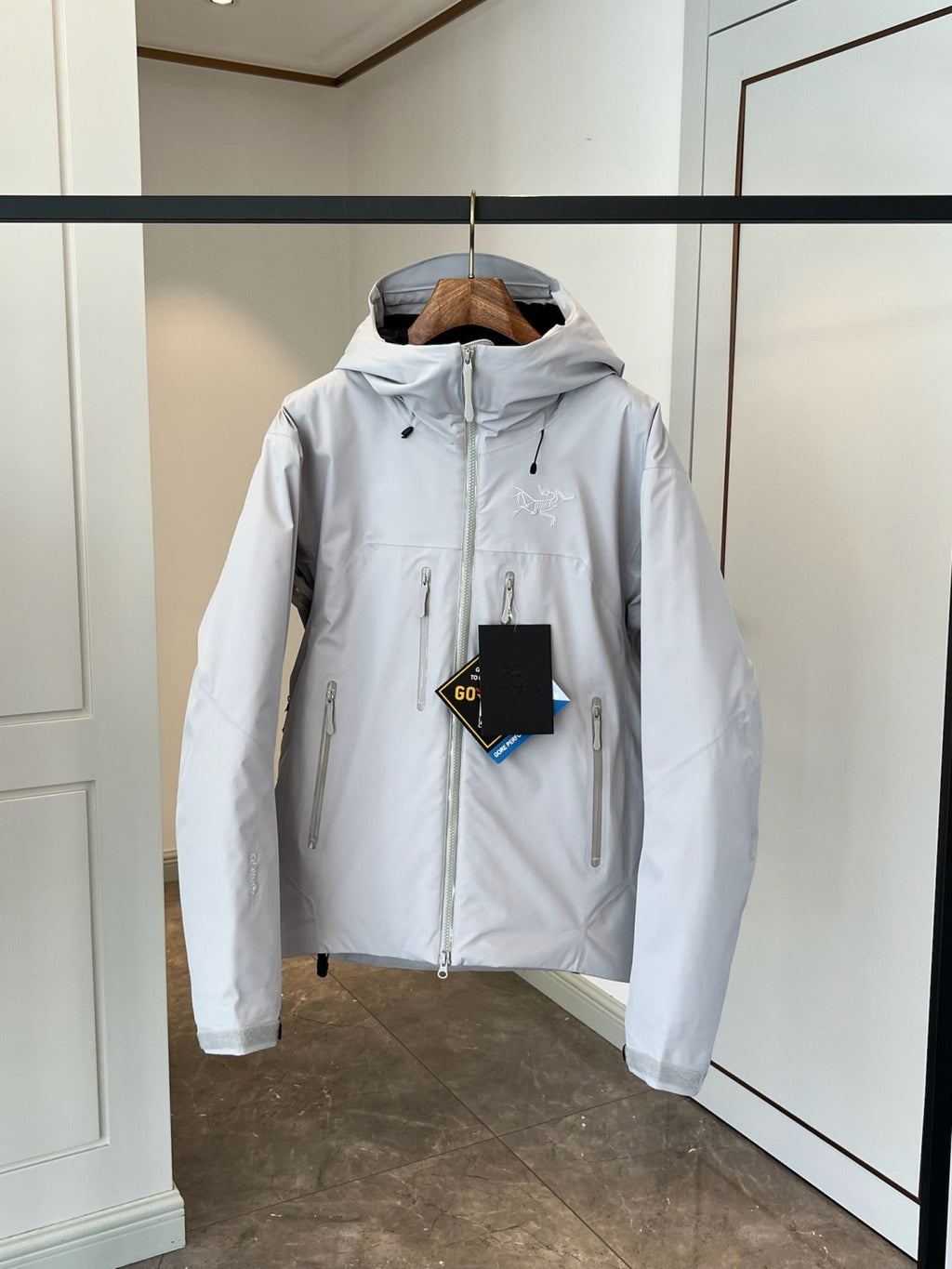 Arcteryx Autumn And Winter Solid Color Zipper Waterproof Windproof Long-Sleeved Hooded Jacket #74673