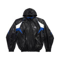 Balenciaga Leather Hooded Zip Jacket #96691
