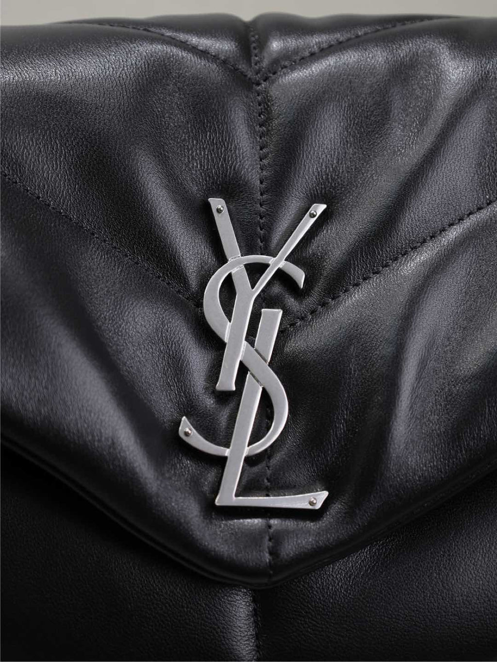 SAINT LAURENT  PUFFER TOY Handbag Black Silver Buckle Plaid Bag Stylish Elegant Sophisticated Flap Bags 7593371EL001000 #184316