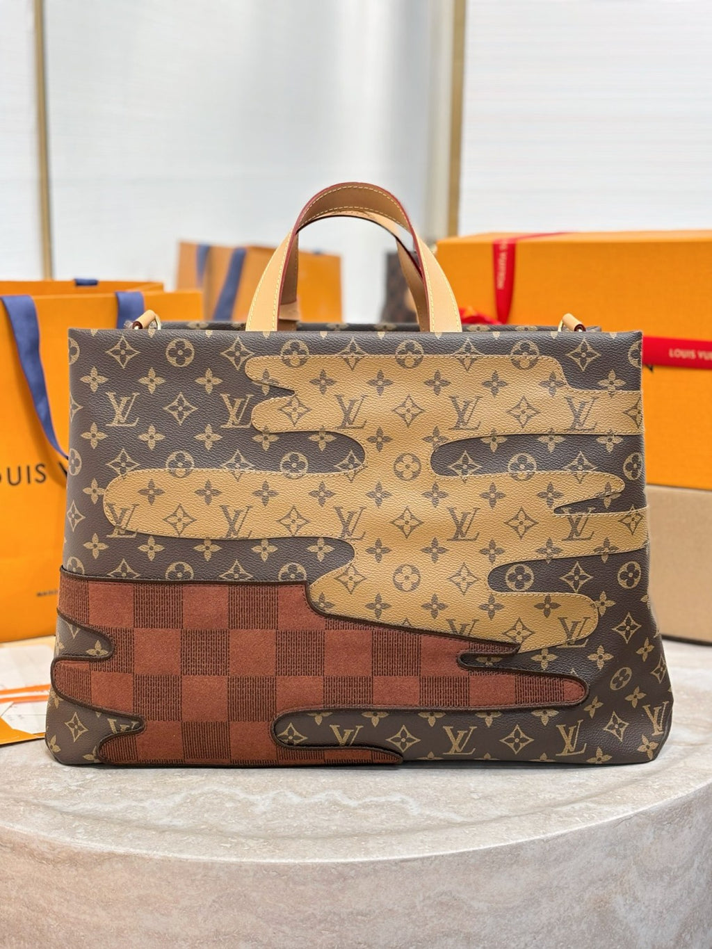 Louis Vuitton MM Women's Fashion Casual Classic Printed Coated Canvas Tote Bag Shopping Bag Bags M15274 #79275