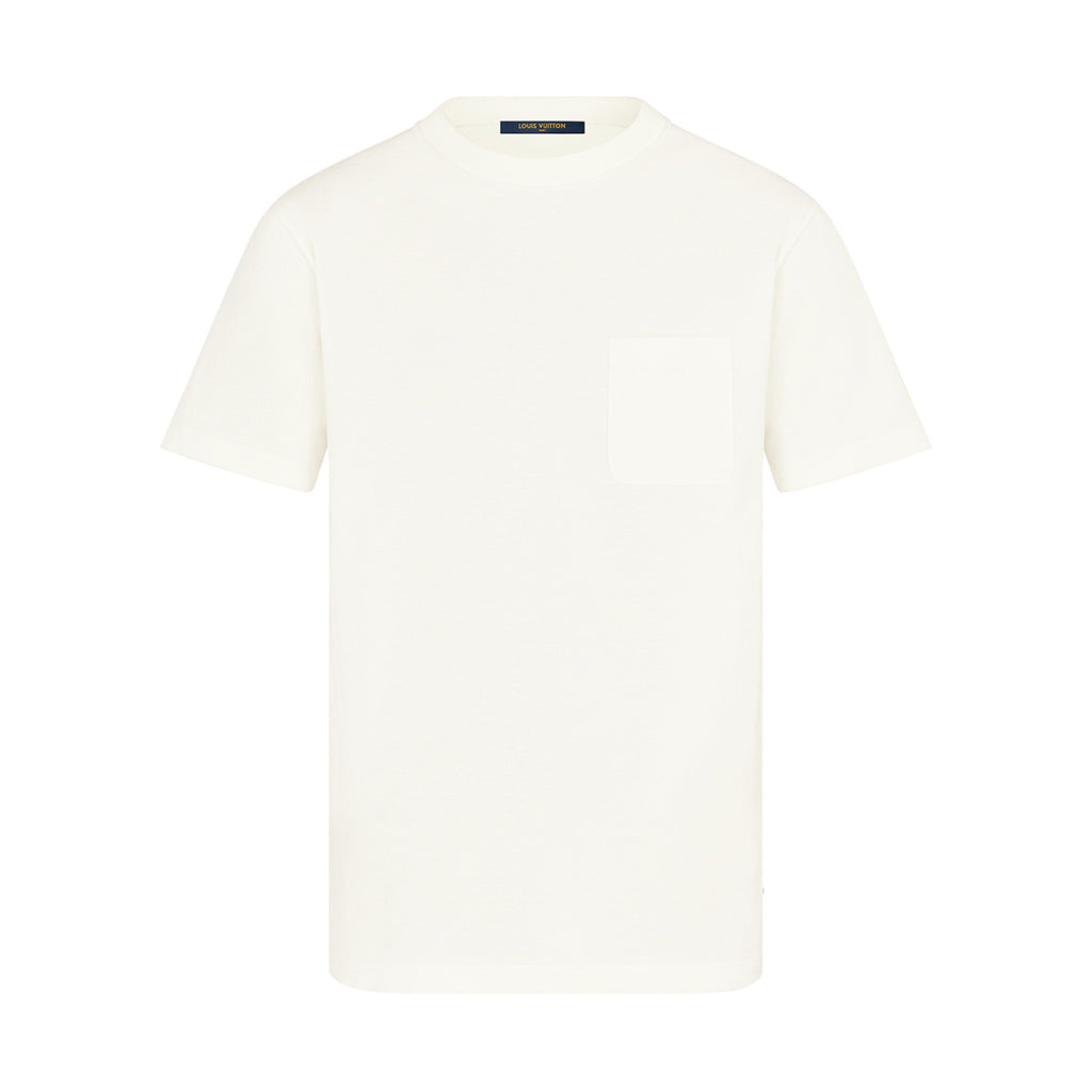 Louis Vuitton Men's Summer Solid Colour Round Neck Chest Strap Cotton Short Sleeve T-Shirt #97859