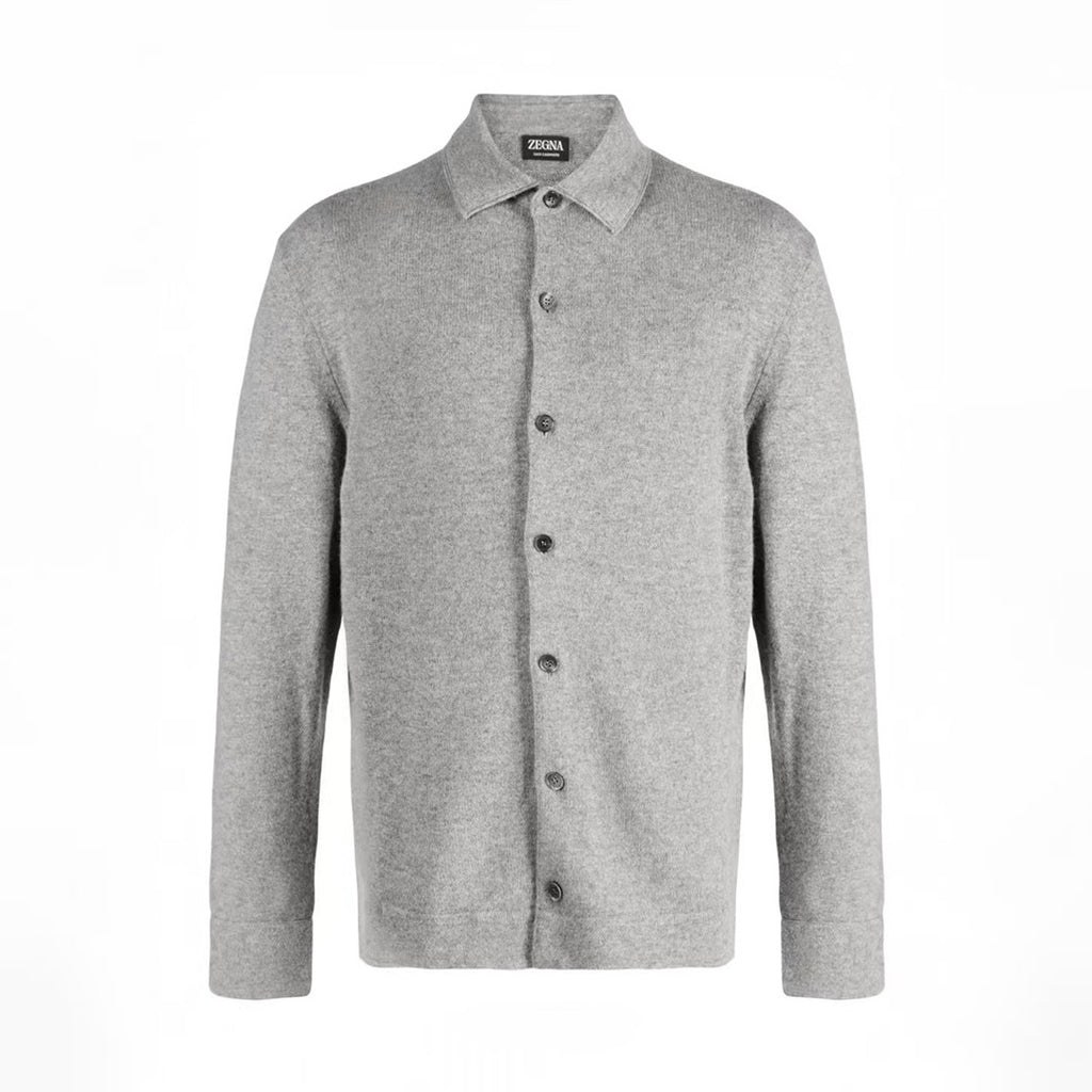 Ermenegildo Zegna Men's Spring. Summer. Autumn Cashmere Silk Lapel Long Sleeved Single Breasted Solid Color Shirt Ngvp #2564