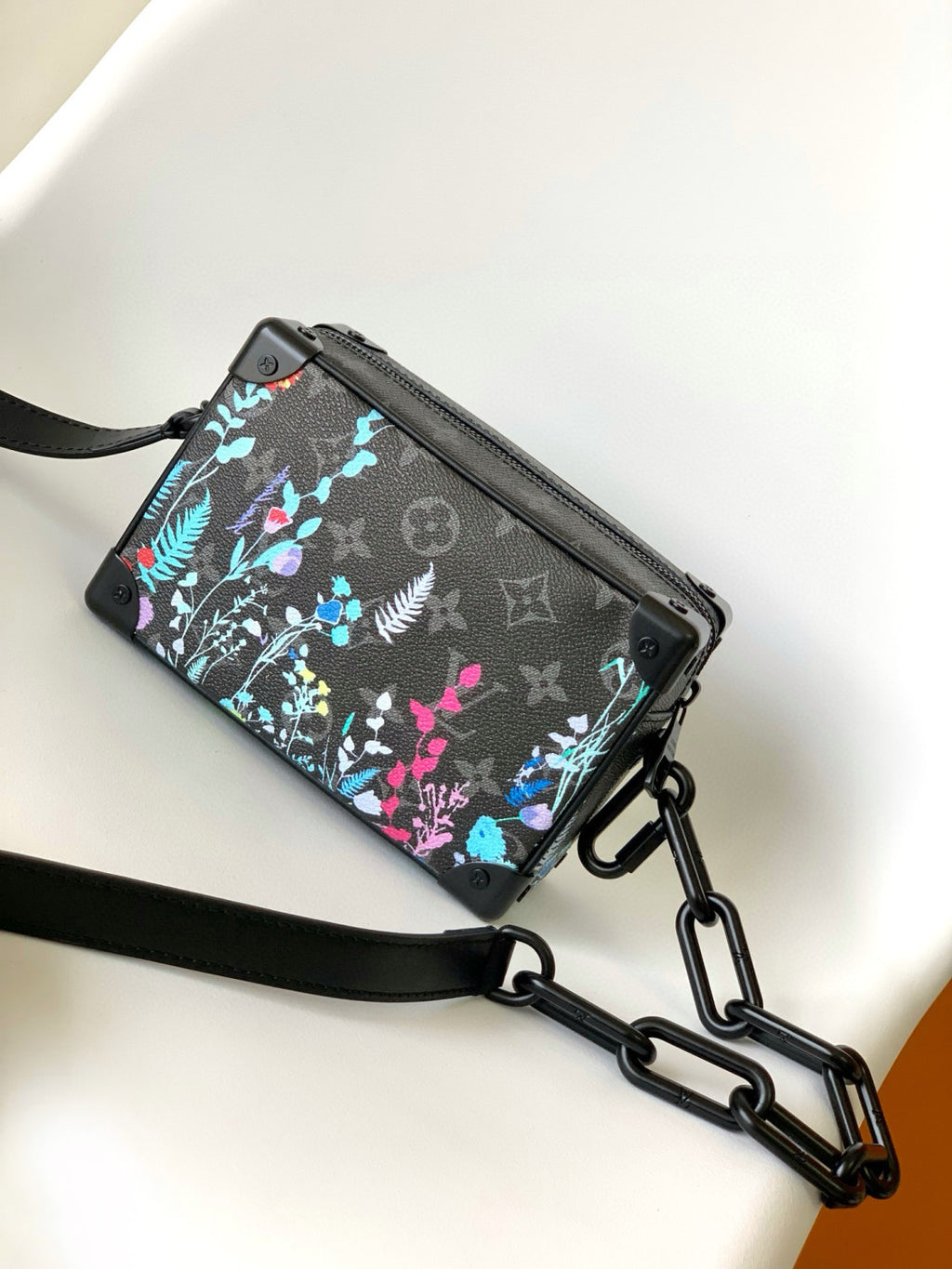 Louis Vuitton Mini SOFT TRUNK  Men's And Women's Classic Vintage Floral Print Zipper Clutch Bag Shoulder Bag  Chain Bag Crossbody Bag  Bags M69072 #79151