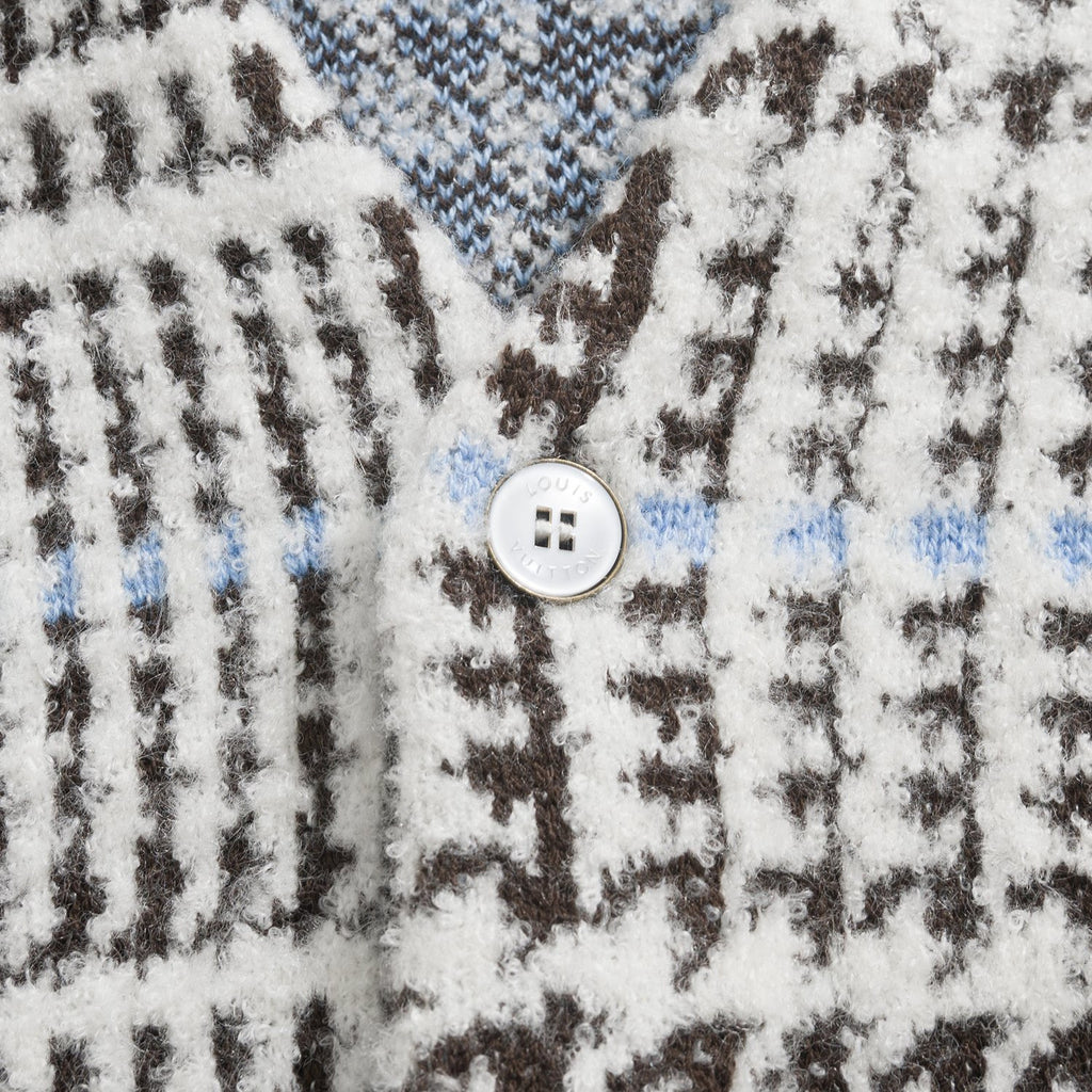 Louis Vuitton Textured Plaid Cardigan 1AJBSP #335295