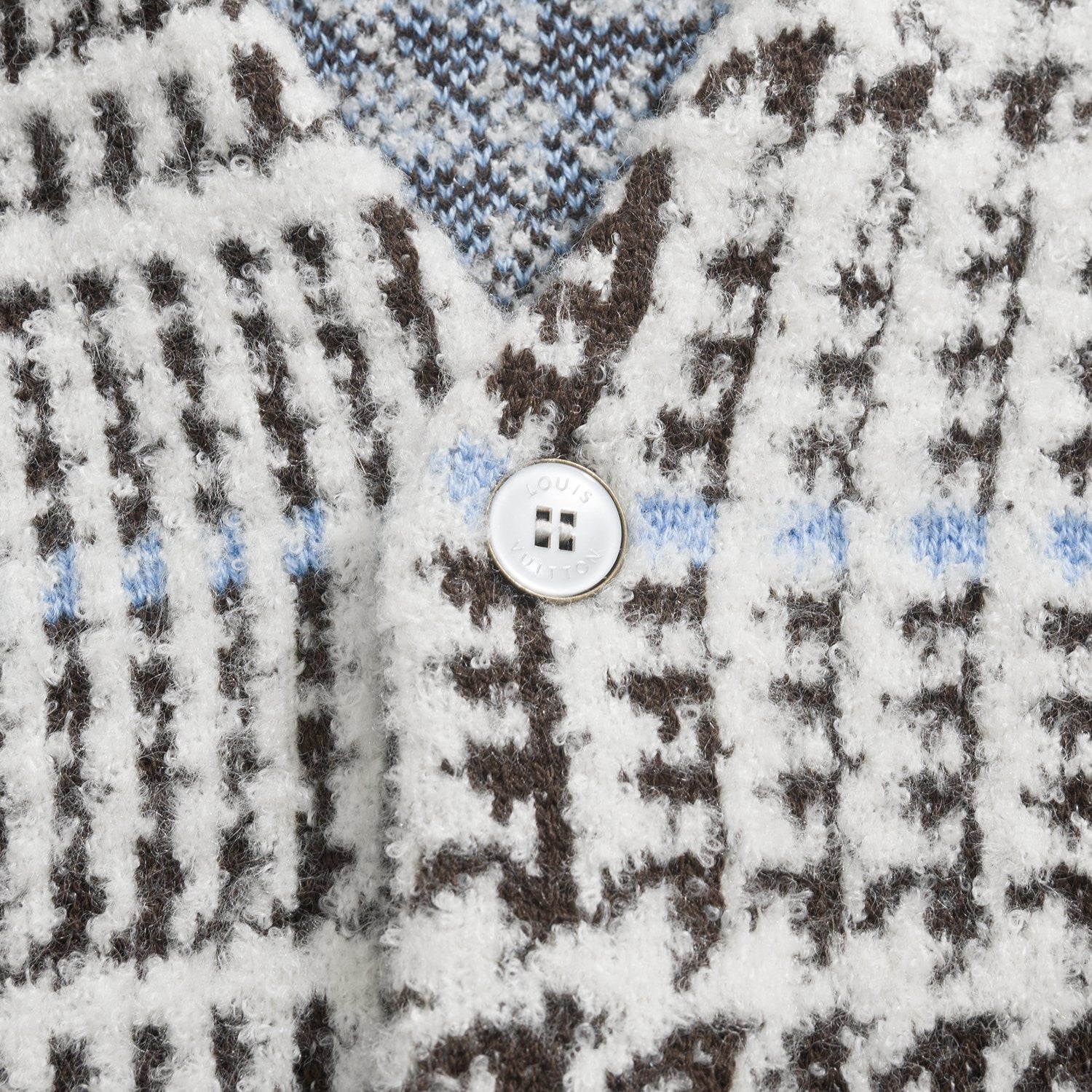Louis Vuitton Textured Plaid Cardigan 1AJBSP #335295