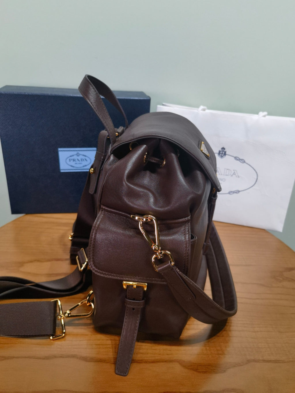 Prada Sienna Prada Explore Medium Nappa Leather Backpack #336806