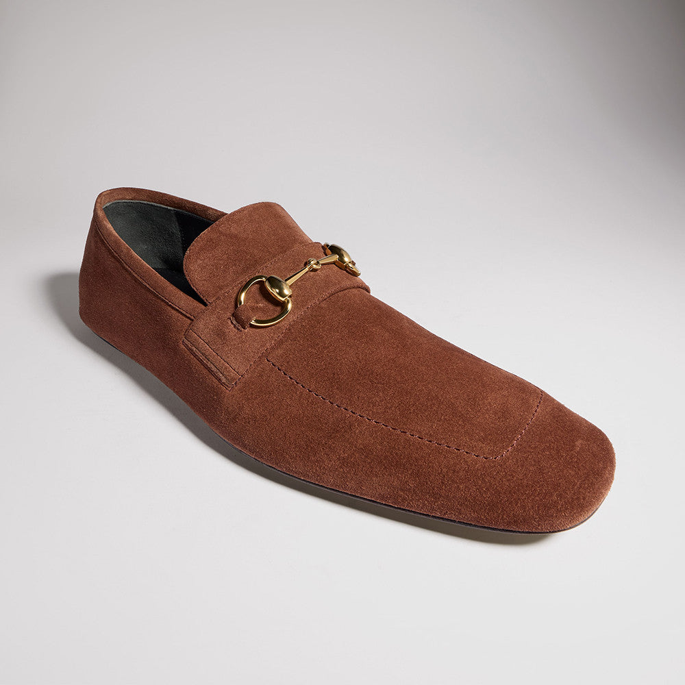 GUCCI Men's Ragazzo Eel Loafer in Dark Brown #388024