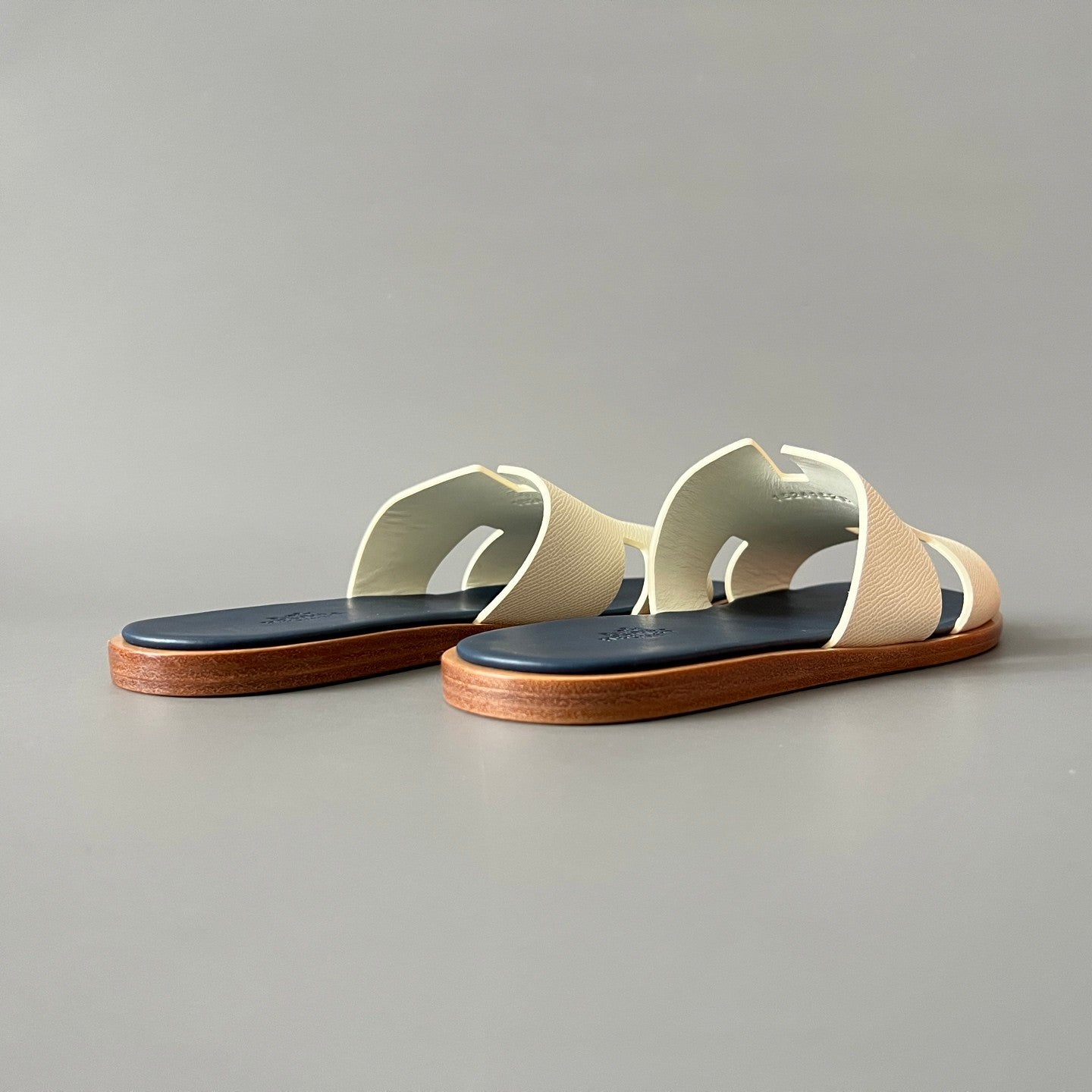 Hermes Men's And Women's Spring/summer Fashion Casual Round Toe Slip On Flat Sandals Woven Canvas Sandals Shoes #78416
