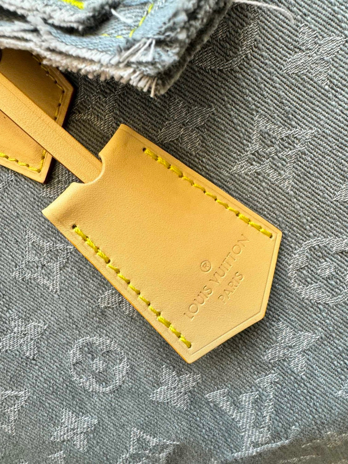 Louis Vuitton SPEEDY SOFT 30 Women's Brown Detachable Adjustable Strap Denim Shoulder Crossbody Bag Bags Tote #76455