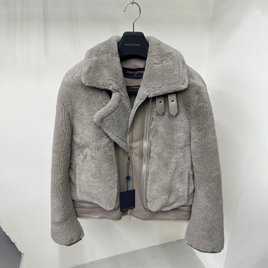 Louis Vuitton Removable Fur Leather Jacket Ngvp #5666
