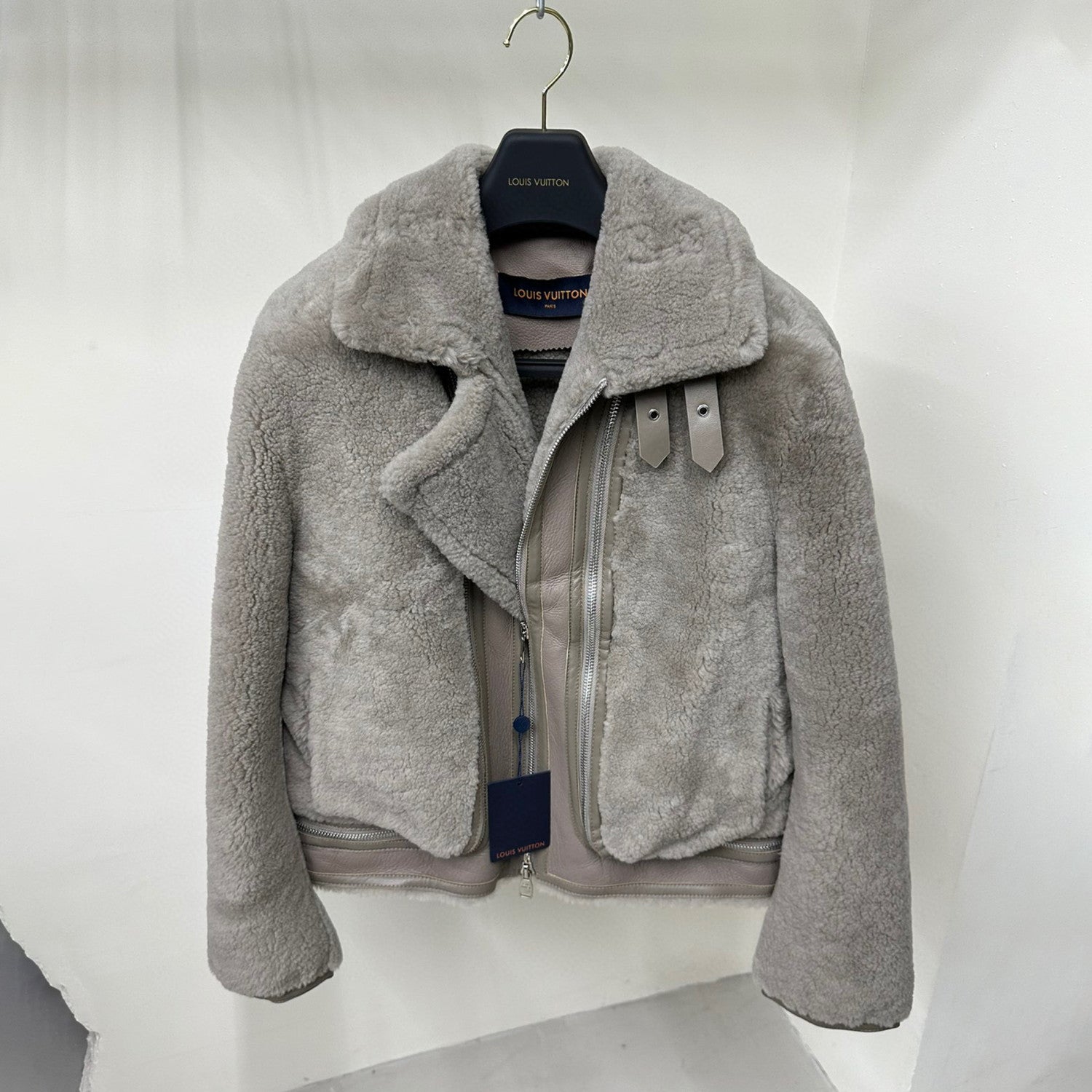 Louis Vuitton Removable Fur Leather Jacket Ngvp #5666