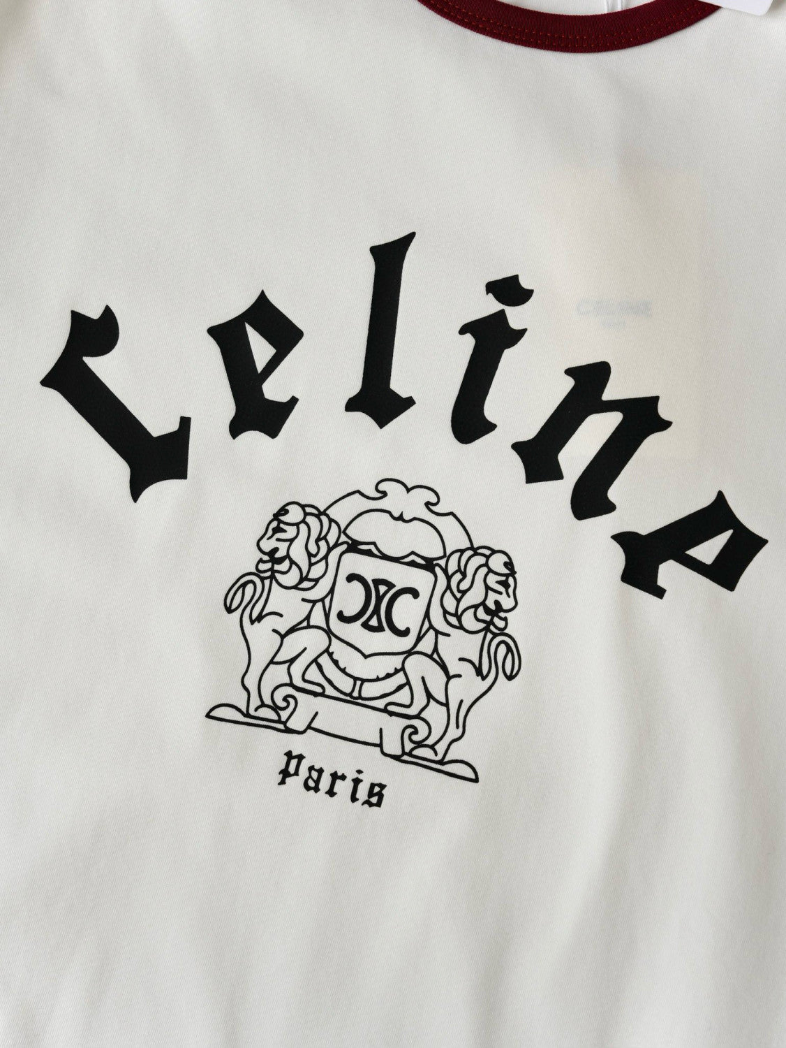 Celine Men's Logo Printed Summer Cotton Jersey Solid Color Round Neck Short Sleeve T-Shirt #76963