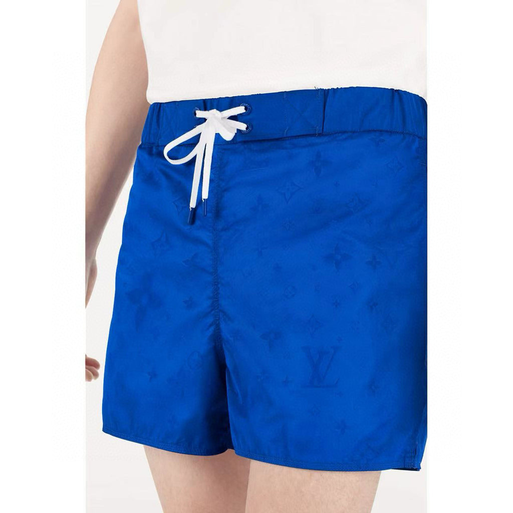 Louis Vuitton Men's Summer Solid Colour Logo Print Lace Up Beach Casual Shorts Pants #99473