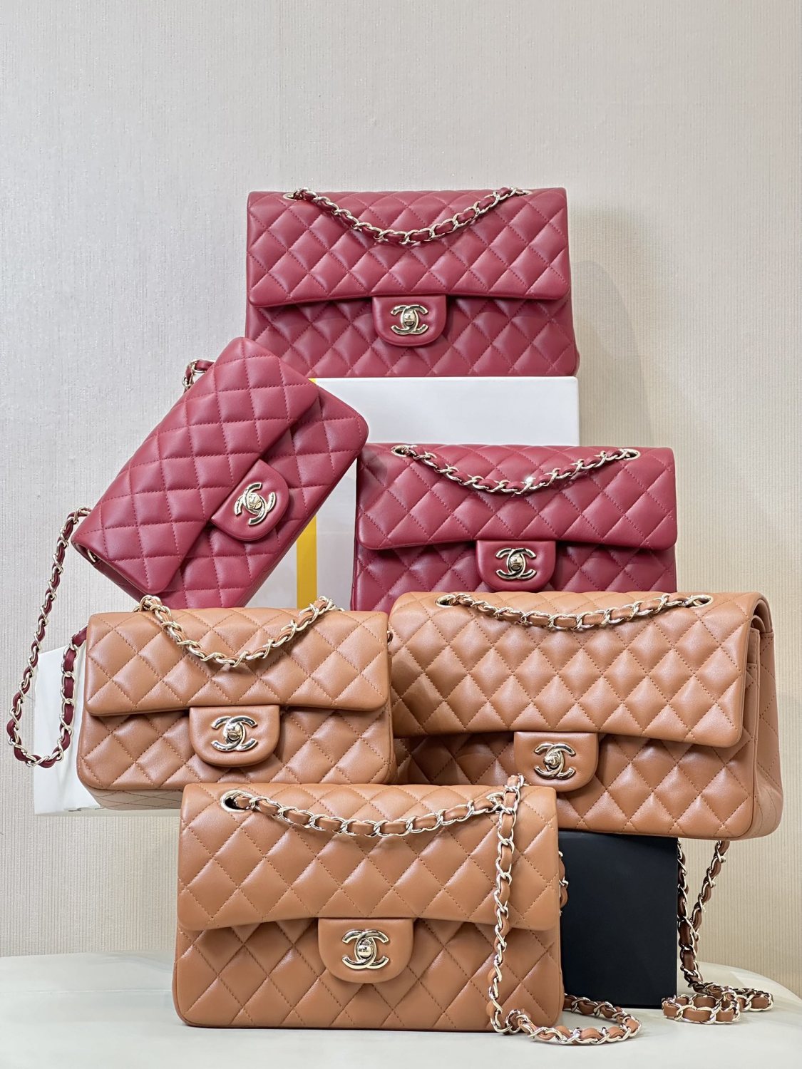Chanel Women's Solid Color Classic Metal Chain Leather Flap Bag. Shoulder Bag Crossbody Bags #78116