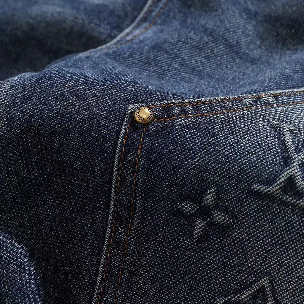 Louis Vuitton Workwear Denim Jacket Carpenter Pants Spring Autumn Long Sleeved Coat And Set #96337
