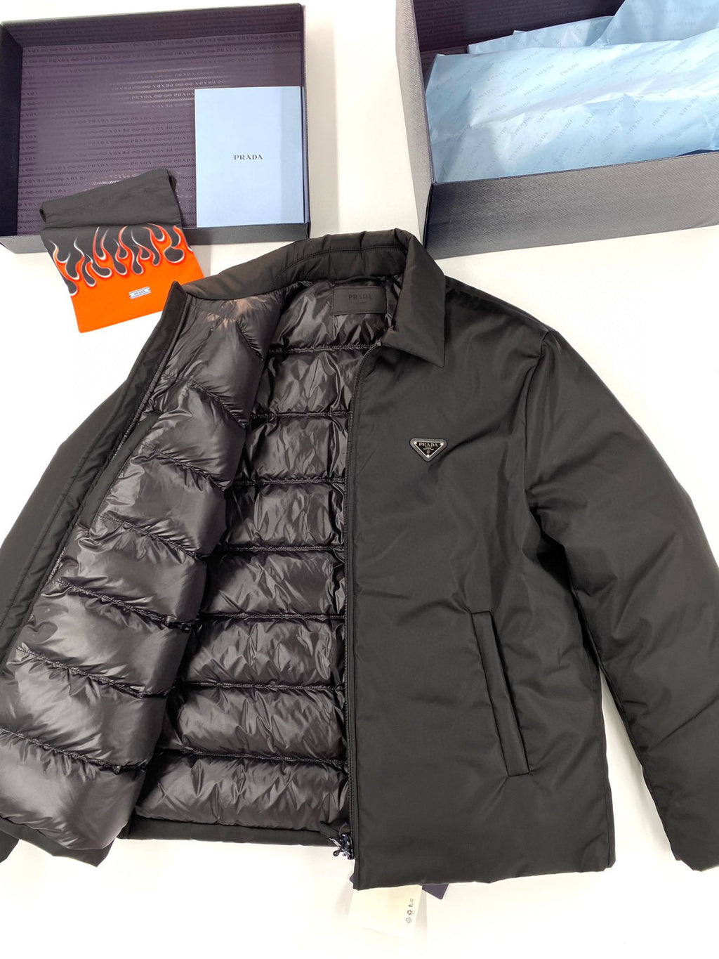 Prada Cropped Re-Nylon Puffer Down Jacket #96815