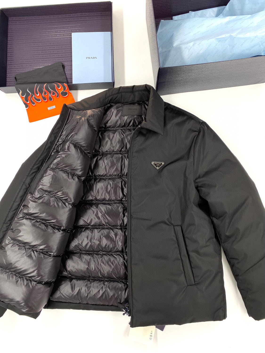 Prada Cropped Re-Nylon Puffer Down Jacket #96815